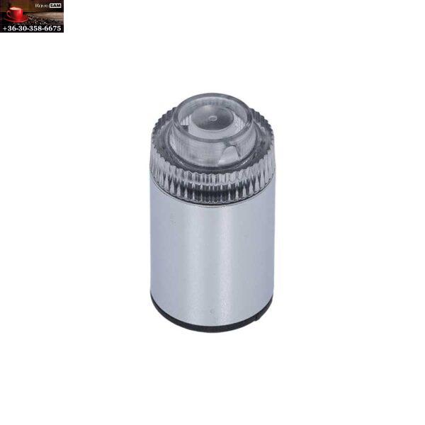 A kifolyó a finomhabos fúvóka alján található. Az átlátszó tejkifolyó ehhez van rögzítve. Szállítási terjedelem: 1x Cappu V3 aljzat a képen látható módon