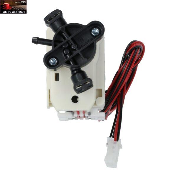 Kerámia szelep (12-24V) A többutas szelep / kerámia szelep a készülék jobb alsó sarkában található, és a kávé, a víz és a gőz adagolása közötti váltásra szolgál. Szállítási terjedelem: 1x kerámia szelep (12-24V) Jura-hoz is alkalmas: C8 (EA), C9 (EA), Ena 5 (EA), E8, E80, S8, S8 (EA), S80, WE8 és WE8 (EA) teljesen automata kávéfőzőgépekhez.